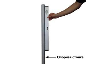 Опорная стойка строго вертикально
